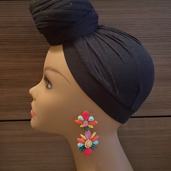 Colorful Beads Drop Earrings - Picture 4 of 4